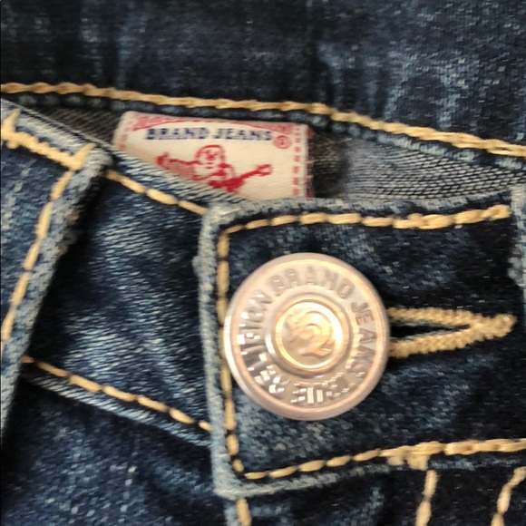 True religion tan stitched straight leg jeans - Picture 7 of 8